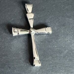 925 Sterling Silver Vintage Cross Necklace Pendant